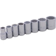 Socket Set, 8 Pcs, 1/4" Drive Size