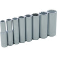 Socket Set, 8 Pcs, 1/4" Drive Size, Deep