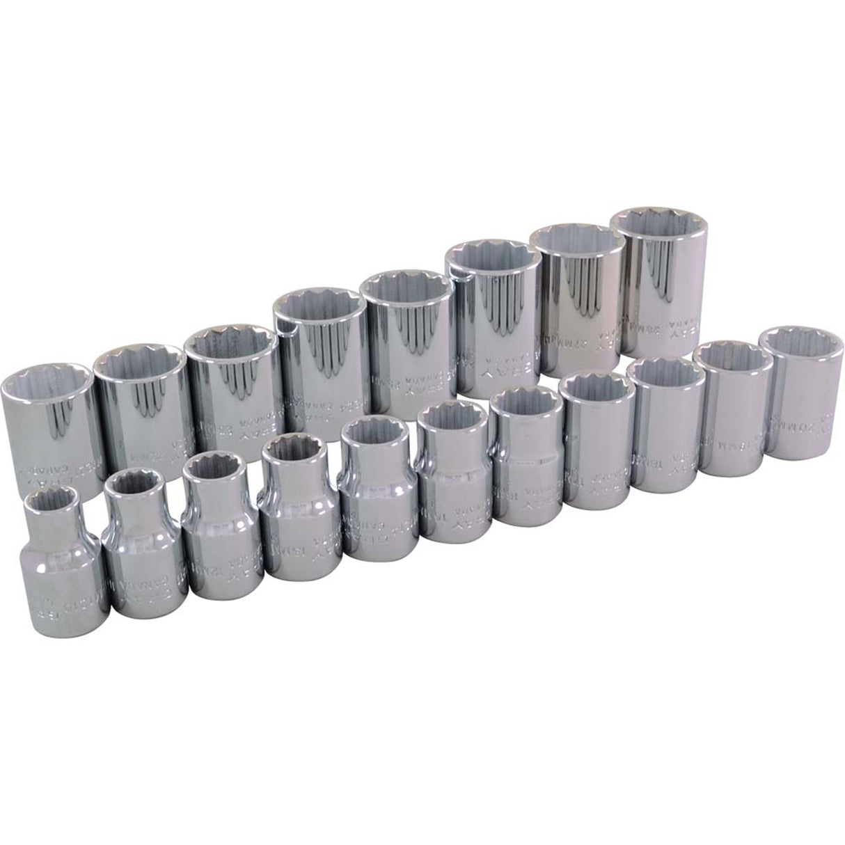 Socket Set, 12 Pcs, 1/2" Drive Size