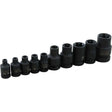 Torx® Socket Set, 10 Pcs, Impact, 1/4" Drive Size