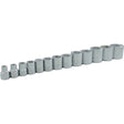 Socket Set, 13 Pcs, 3/8" Drive Size