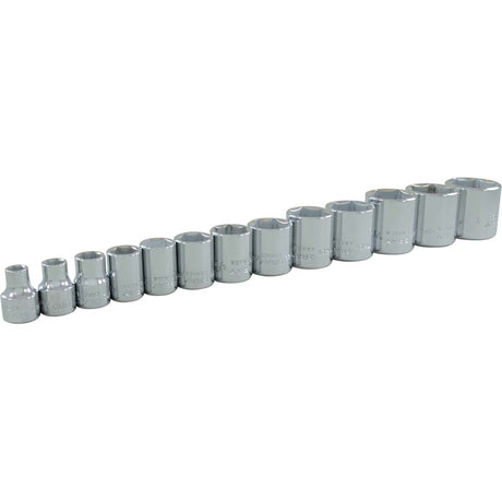 Socket Set, 13 Pcs, 3/8" Drive Size
