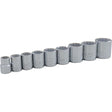 Socket Set, 9 Pcs, 3/8" Drive Size
