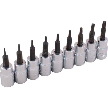 Socket Set, Torx®, 3/8" Drive, 9 Pcs