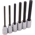 Hex Head Socket Set, Hex, 3/8" Drive, 6 Pcs