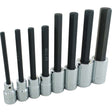 Hex Head Socket Set, Hex, 1/2" Drive, 8 Pcs