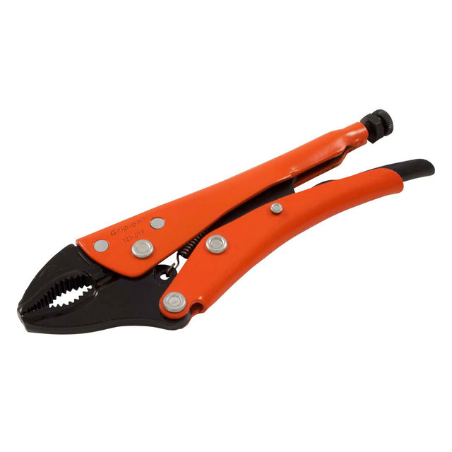 Locking Pliers, 5-3/5" Length, Curved Jaw