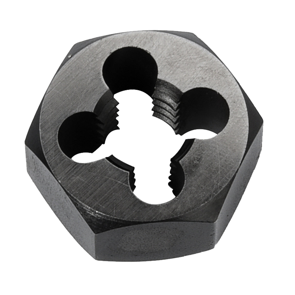 Hex Rethreading Die Nut, 1"/1-1/4" Dia., 1/4"-18 Thread, Carbon Steel/Chromium Steel