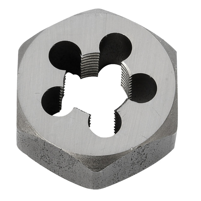 Hex Rethreading Die Nut, 1"/1-5/8" Dia., 1/2"-14 Thread, Carbon Steel/Chromium Steel