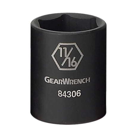 Socket, Impact, 3/4", 3/8" Drive, 6 Points