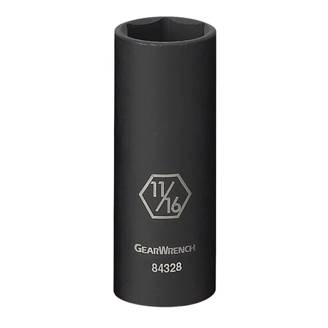 Socket, Impact, 3/4", 3/8" Drive, 6 Points, Deep