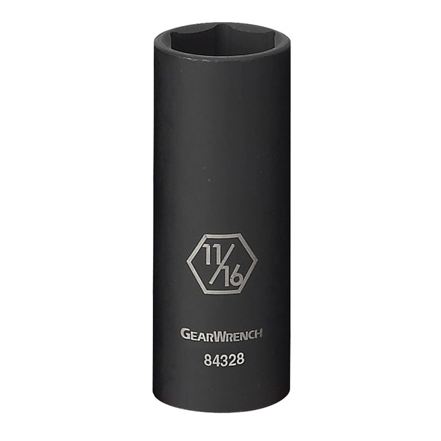 Socket, Impact, 3/4", 3/8" Drive, 6 Points, Deep