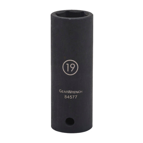 Socket, Impact, 17 mm, 1/2" Drive, 6 Points, Deep