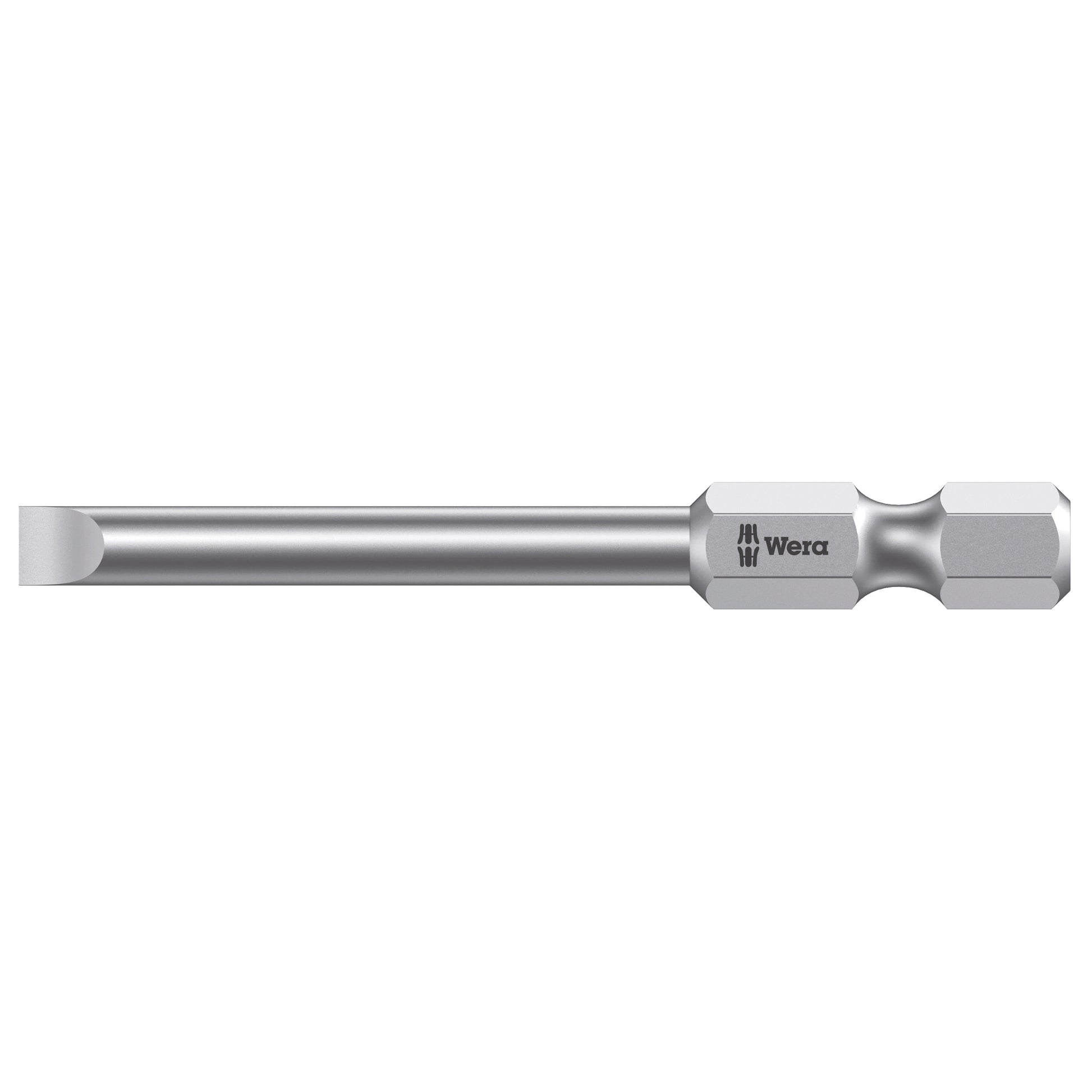 Power Screwdriver Bit, Slot, 3 mm Tip, 1/4" Drive Size, 2-3/4" Length