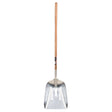 Scoop Shovel, Wood, Aluminum Blade, Straight Handle, 45-3/4" Length
