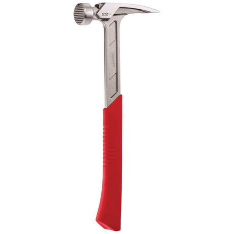 Milled Face Framing Hammer, 22 oz., Solid Steel Handle, 15" L