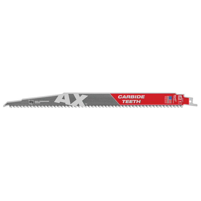 AX™ Sawzall® Blade, Carbide cutting, 5 TPI, 12" L x 1" W