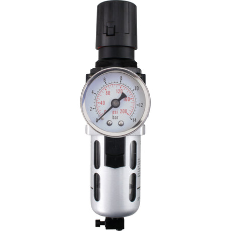Modular Air Filter/Regulator (Gauge Included), 1/2" NPT, 145 PSI, 1.5 fl. Oz. Capacity