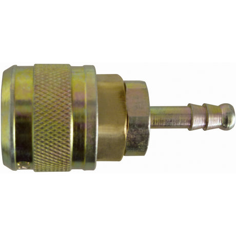 Automax 1/4" Hose Barb Quick Coupler, Brass