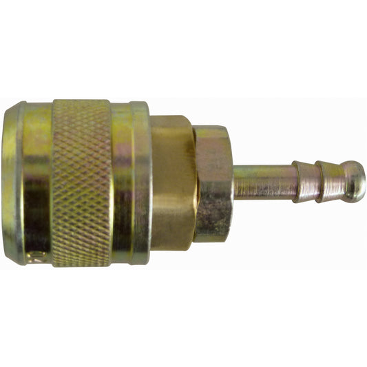Automax 3/8" Hose Barb Quick Coupler, Brass