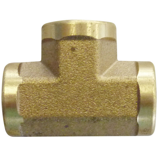 Female Pipe Tees, Brass, 3/8"