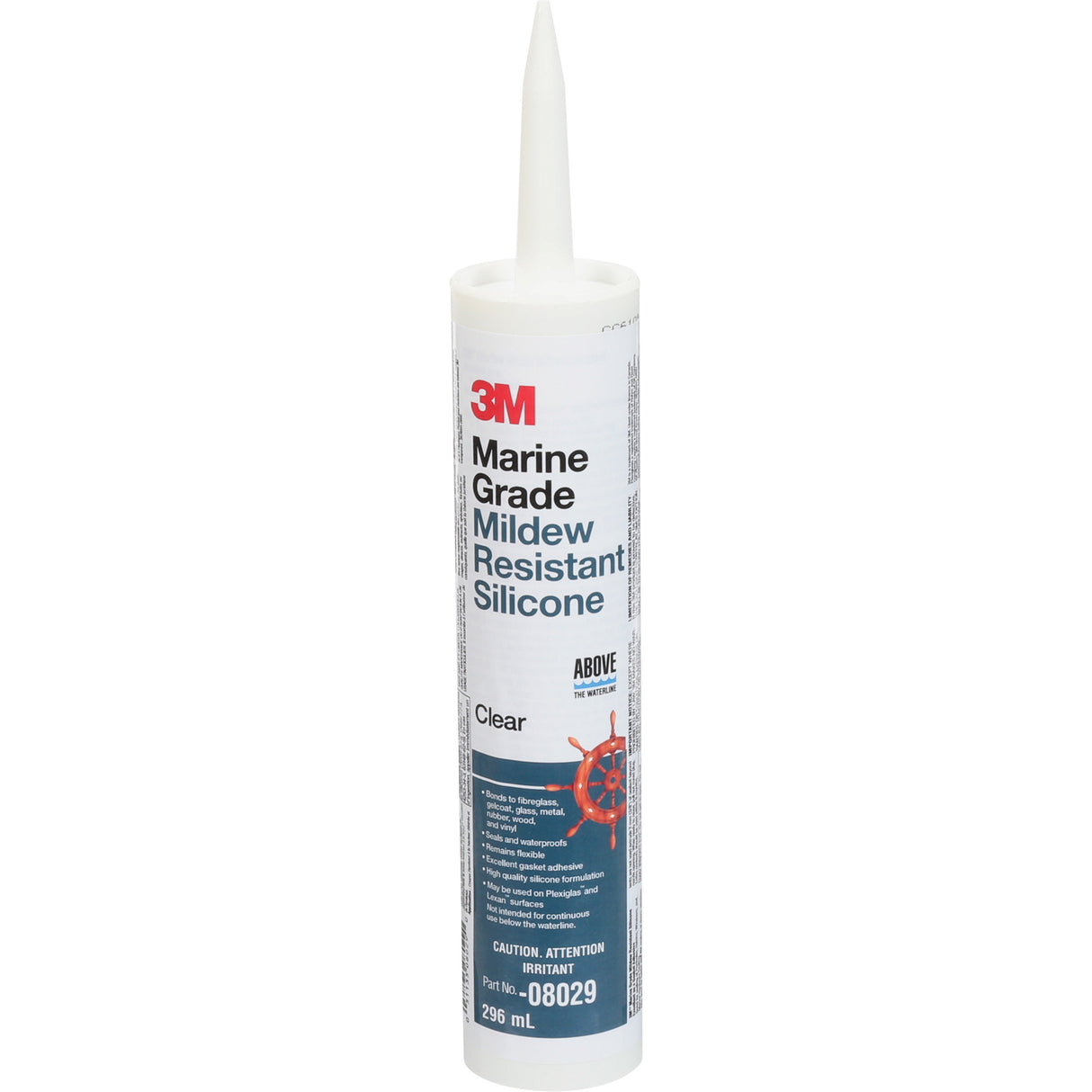 Marine Grade Silicone Sealant, 296 ml, Cartridge, Clear