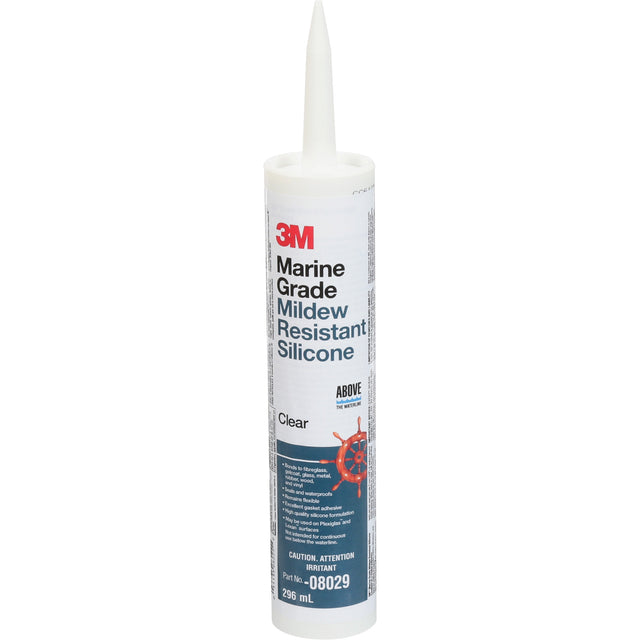 Marine Grade Silicone Sealant, 296 ml, Cartridge, Clear