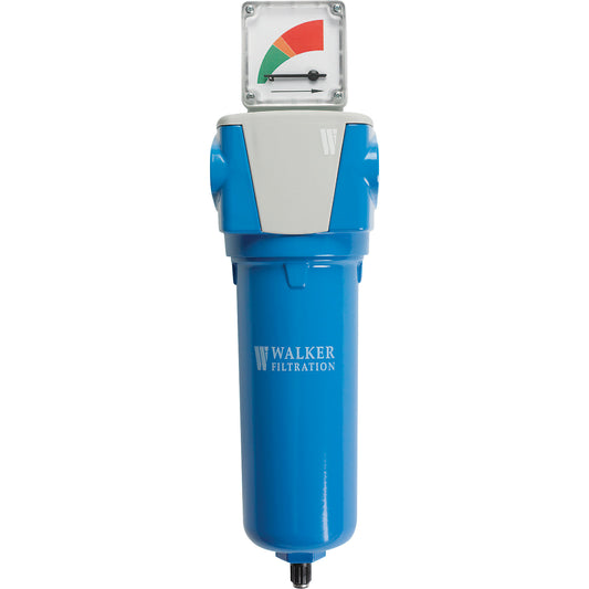Coalescing Pre-Filter with Pop-Up Gauge, Standard, 1/4" NPT, Automatic Drain, For Dust/Particles