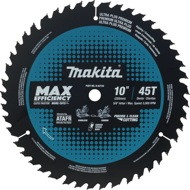 Mitre Saw Blade, 10", 45 Teeth, Wood Use