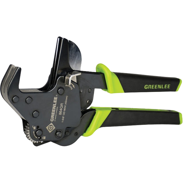 Quick-Release Ratcheting PVC Cutter, 1-5/8" Capacity