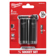 Shockwave™ Impact Duty™ Well Socket Set, 3 Pcs, Impact, 3/8" Drive Size, Deep