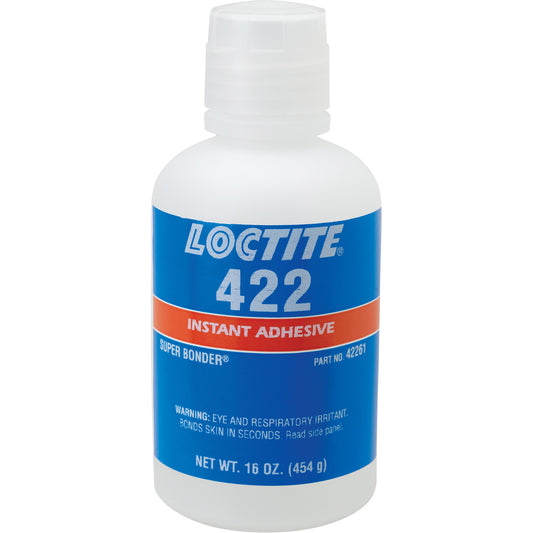 422 Super Bonder® Instant Adhesive, Clear, Bottle, 16 oz.