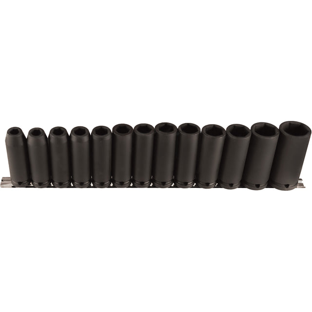 Long Socket Set, 13 Pcs, Impact, 1/2" Drive Size, Deep