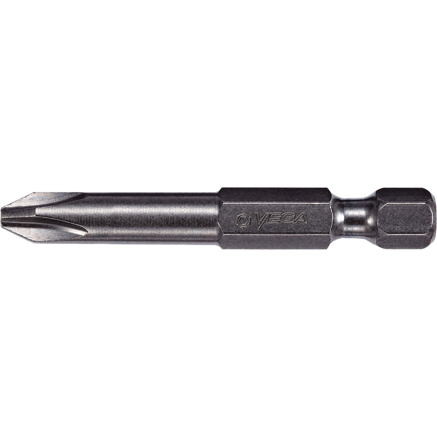 Reduced Head Power Bit, Phillips, #2 Tip, 1/4" Drive Size, 2" Length