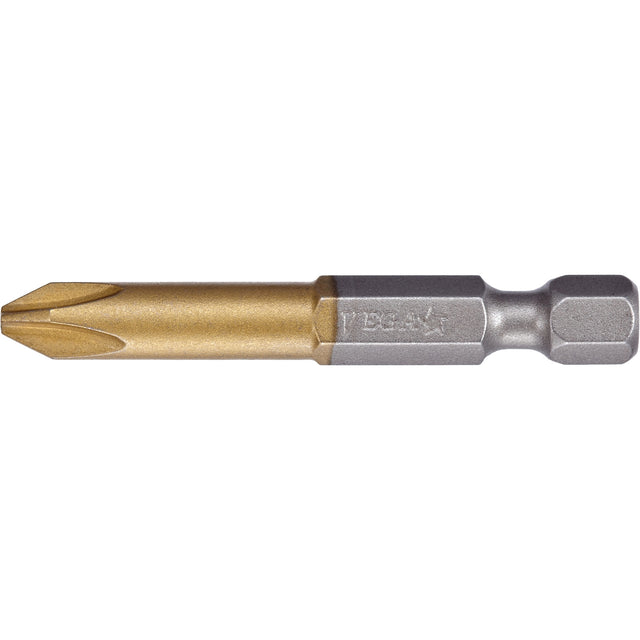 Power Bit, Phillips, #2 Tip, 1/4" Drive Size, 2" Length