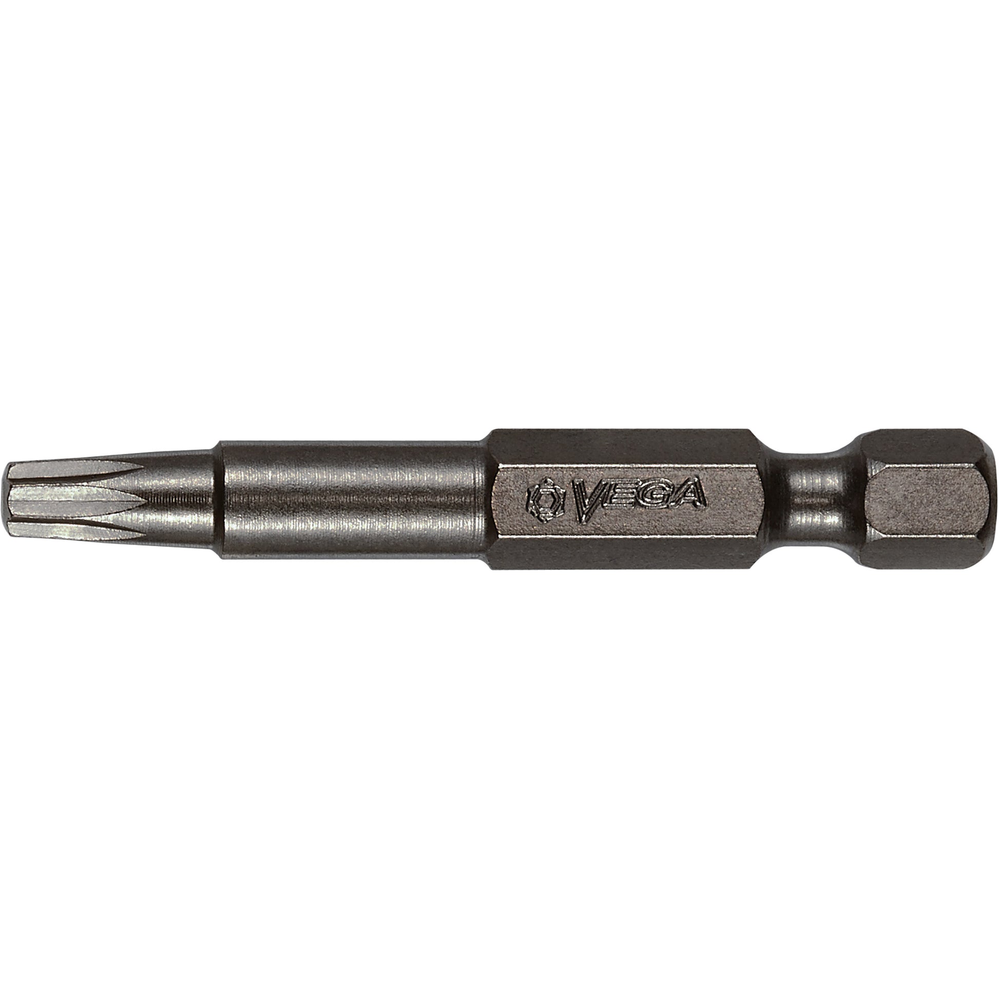 Power Bit, Double-Square, #2 Tip, 1/4" Drive Size, 2" Length