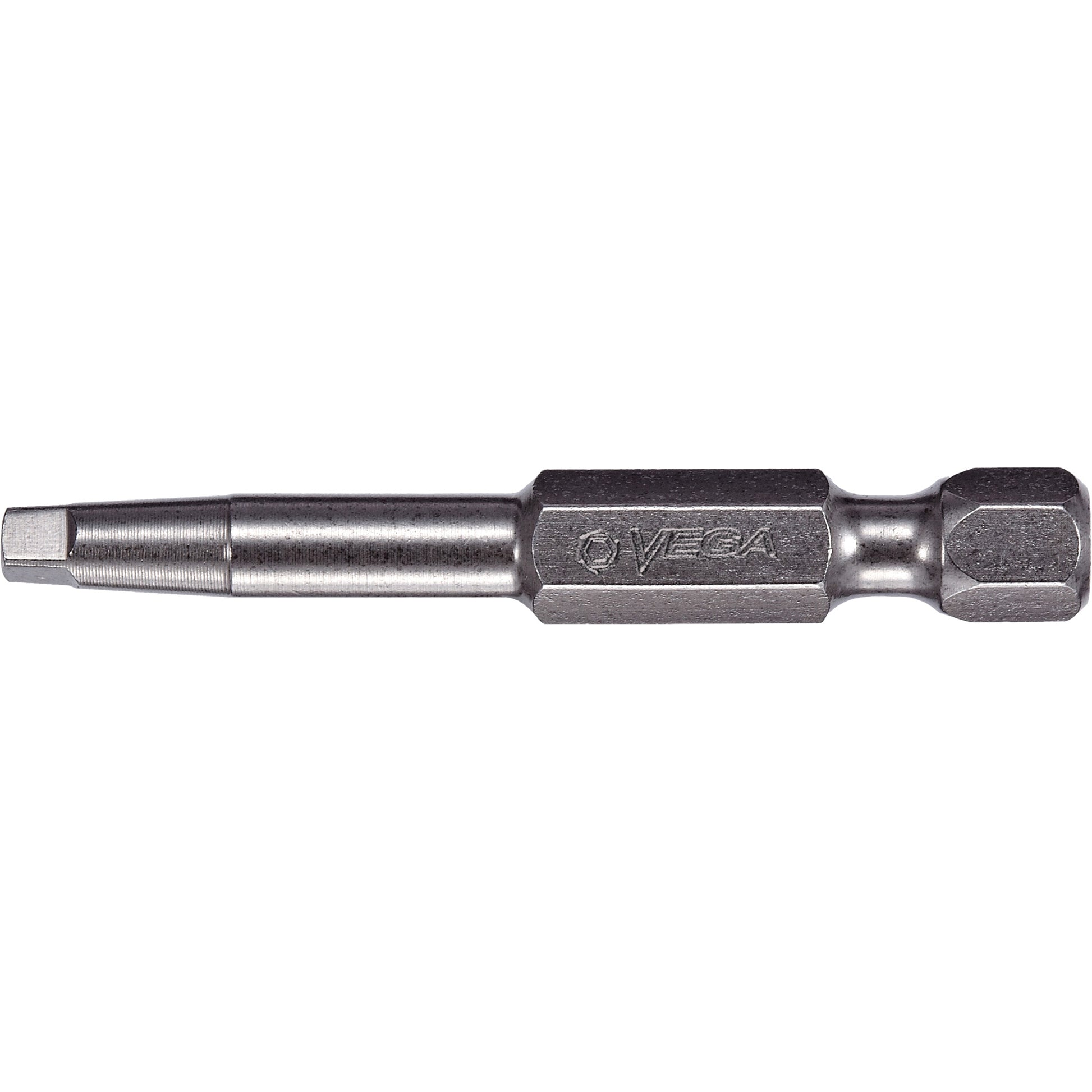 Power Bit, Square, #3 Tip, 1/4" Drive Size, 12" Length