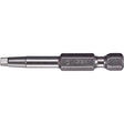 Power Bit, Square, #2 Tip, 1/4" Drive Size, 8" Length