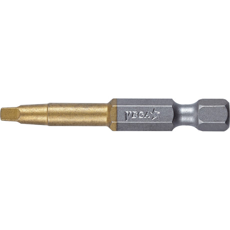 Power Bit, Square, #2 Tip, 1/4" Drive Size, 2" Length