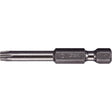 Power Bit, Torx, T-10 Tip, 1/4" Drive Size, 2" Length