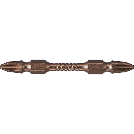 Impactech® Double End Bit, Phillips, P2 + P2 Tip, 1/4" Drive Size, 2-9/16" Length