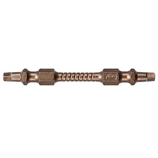 Impactech® Double End Bit, Square, R2 + R2 Tip, 1/4" Drive Size, 2-9/16" Length