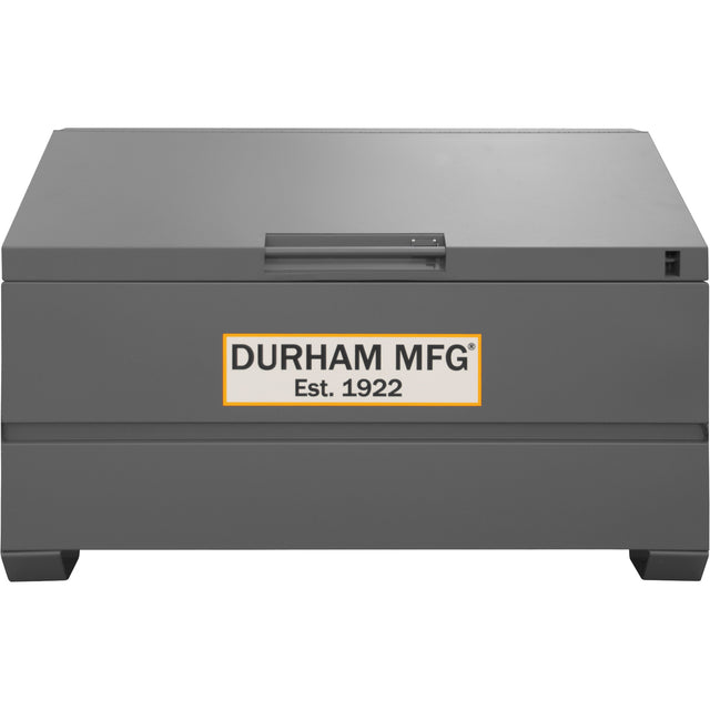 Jobsite Sloped Lid Storage Box, 60" x 30" x 39-3/8", Steel, Grey