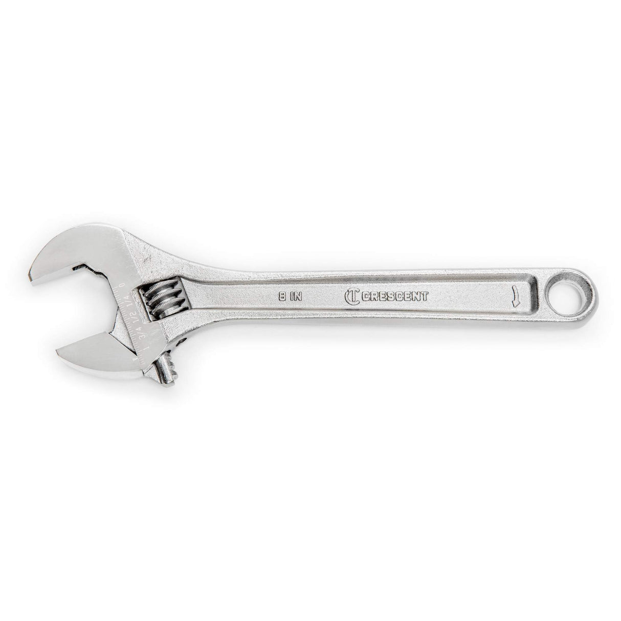 Adjustable Wrench - Bagged, 8" L, 1-1/8"/29 mm Max Width, Chrome