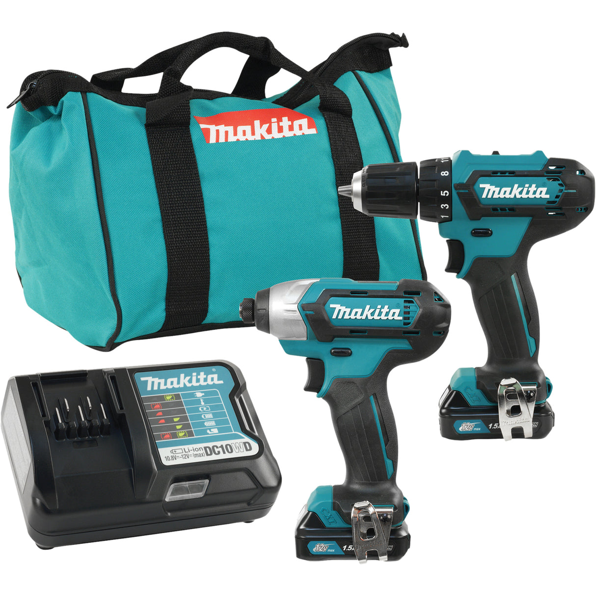 Cordless Drill & Driver Kit, Lithium-Ion, 12 V