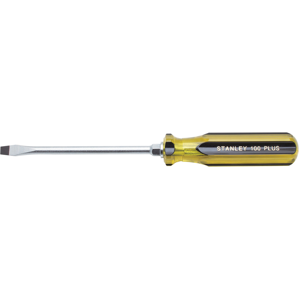 100 PLUS® Standard Slotted Tip Screwdriver, 5/16" Tip, Round, 11" L, Plastic Handle