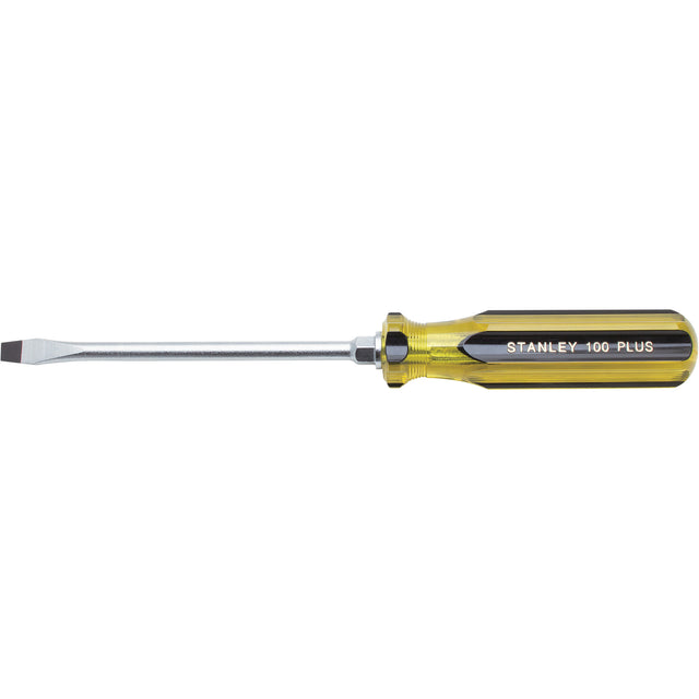 100 PLUS® Standard Slotted Tip Screwdriver, 5/16" Tip, Round, 11" L, Plastic Handle