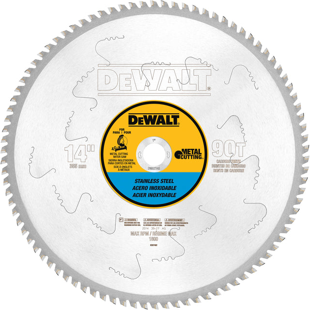 Stainless Steel Cutting™ Saw Blade, 14", 90 Teeth, Metal Use