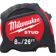 Stud™ Tape Measure, 1-5/16"/33 mm x 26'/8 m, Imperial & Metric Graduations