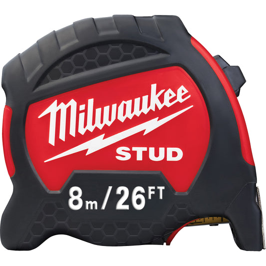 Stud™ Tape Measure, 1-5/16"/33 mm x 26'/8 m, Imperial & Metric Graduations